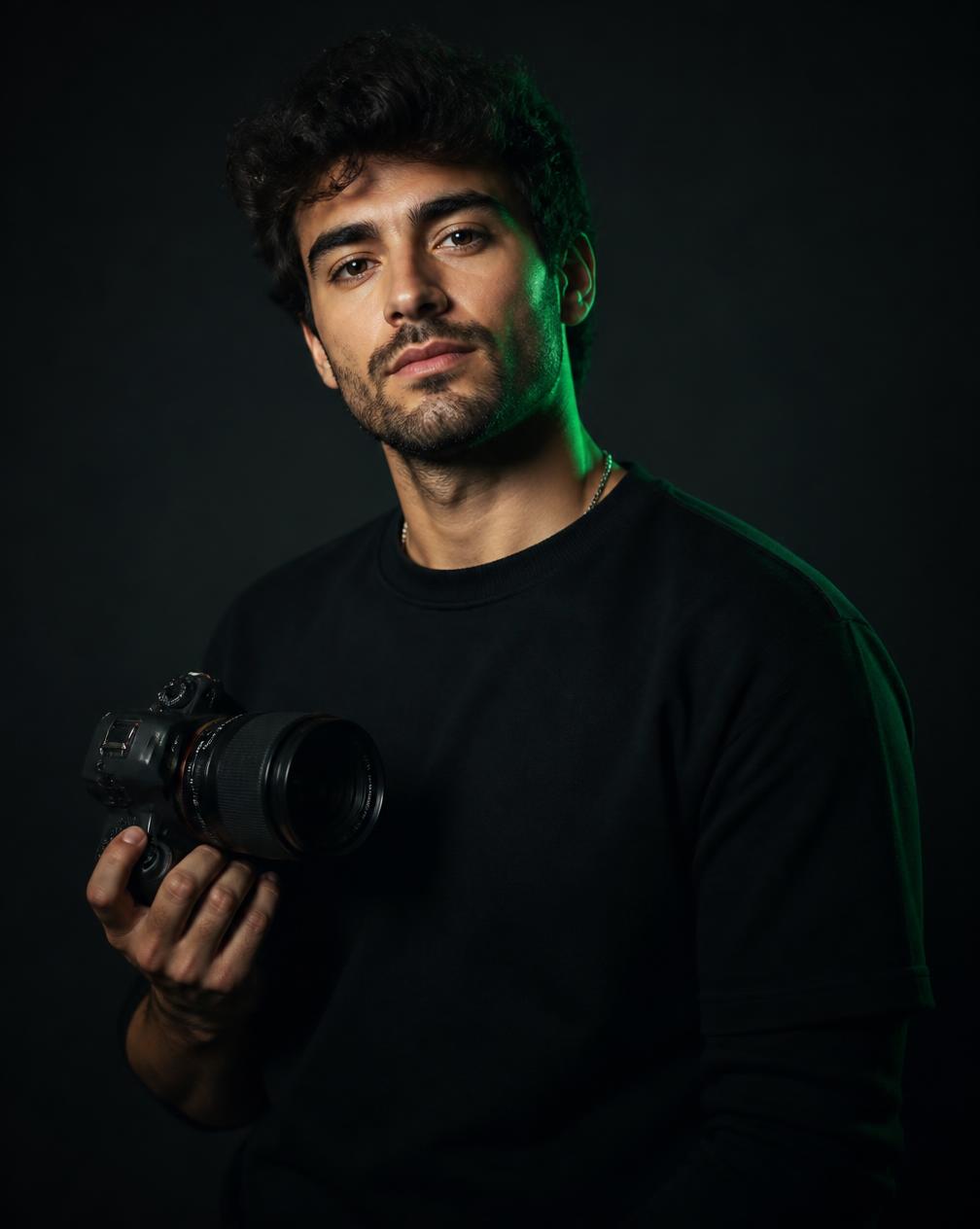 Ritratto del fondatore di ACD Vision con la sua fotocamera